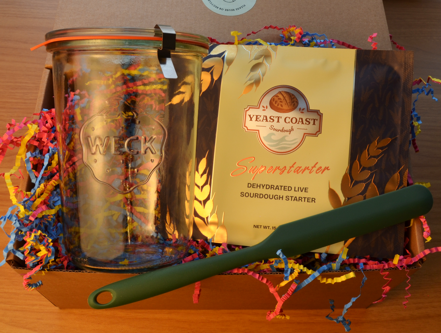 Yeast Coast Sourdough Superstarter Essentials Kit (Premium Weck Jar + Spurtle)